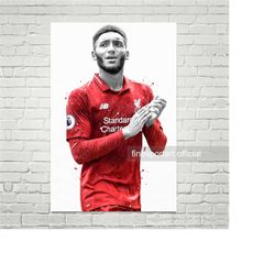 joe gomez poster, canvas, soccer print, sports wall art, kids room decor, man cave, gift, mo salah