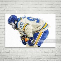 ryan o'reilly st. louis poster, canvas, hockey print, sports wall art, kids room decor, man cave, gift
