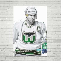 pat verbeek hartford poster, canvas, hockey print, sports wall art, kids room decor, man cave, gift