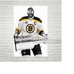 zdeno chara boston poster, canvas, hockey print, sports wall art, kids room decor, man cave, gift