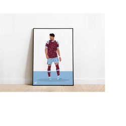 lucas paqueta west ham football poster print a3 / a4 / a5 wall art, office, bedroom