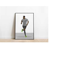 alexander isak newcastle united 22/23 football poster print a3 / a4 / a5 wall art, office, bedroom