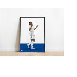 rodrygo goes real madrid football poster print a3 / a4 / a5 wall art, office, bedroom
