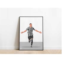 miguel almiron newcastle united 22/23 football poster print a3 / a4 / a5 wall art, office, bedroom