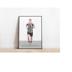 sven botman newcastle united 22/23 football poster print a3 / a4 / a5 wall art, office, bedroom
