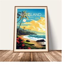 big island hawaii travel print wall art big island home decor big island gift hawaii poster birthday present