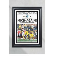 2022 michigan wolverines big ten championship def. purdue boulermakers front page newspaper print