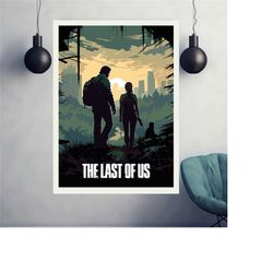 the last of us print, gaming room poster, minimalist, gaming poster, gaming print, game gift, video games poster, the la
