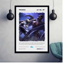 prodeus poster, prodeus print, gaming room poster, minimalist, gaming poster, gaming print, game gift, video game poster