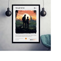 the last of us poster, gaming room poster, minimalist, gaming poster, gaming print, game gift, video games poster, the l