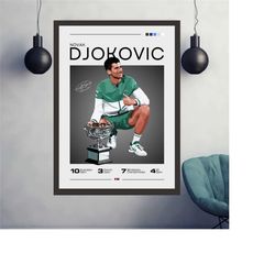 novak djokovic print, the joker nole, tennis fans, tennis poster, grand slam winner, sports poster, gift for him, novak