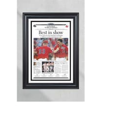 2008 fresno state bulldogs college world series champions framed front page newspaper print