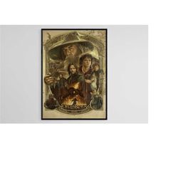 the lord of the rings poster, the lord of the rings wall art, famous movie poster, home decoration, wall decoration, dig