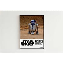 r2d2 movie poster print | star wars movie wall art | star wars r2d2 poster, r2d2 print, r2d2 room decor, r2d2 character