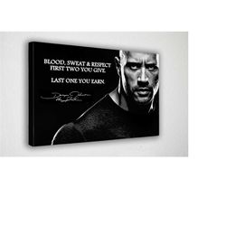 the rock poster, dwayne johnson poster canvas no.13, wall art print wall decor, canvas print, room decor home decor, mo