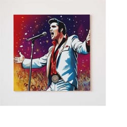 elvis presley vivid color design canvas wall art kids room wall hanging decor aesthetic wall decor fine art gift gicle c