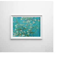 almond blossom van gogh retro poster, modern posters, abstract art, old painting 861