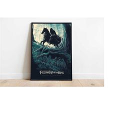 lord of the ring: the fellowship of the ring / lord of the rings poster / vintage retro art print / minimalist movie pos