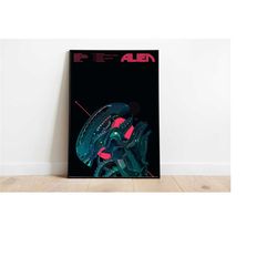 alien poster / alien movie poster / vintage retro art print / wall art print / minimalist movie poster / custom poster /