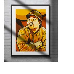 tony gwynn poster san diego padres baseball illustrated art print