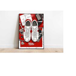 back to the future / back to the future poster / minimalist movie poster / vintage retro art print / custom poster / wal