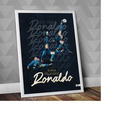 the fantastic bycicle kick of ronaldo / cristiano ronaldo / real madrid cf / cr7 print / los merengues / cr7 print / por