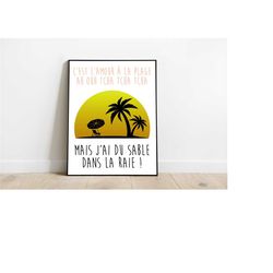it's love at the beach - poster - poster - print