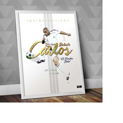 roberto carlos / el hombre bala / left-back / roberto carlos print / real madrid cf / los galcticos / galactics / ucl /