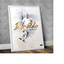 ronaldo / el fenmeno / ronaldo print / brazil / spain / real madrid cf / los galcticos / galactics / football / la liga
