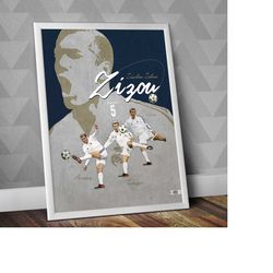 zinedine zidane / zizou / left-foot volley / zidane print / real madrid cf / galcticos / galactics / ucl final / illustr