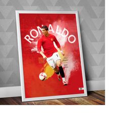 cristiano ronaldo - manchester united / red devils print / cristiano ronaldo print / mufc poster / cristiano ronaldo p