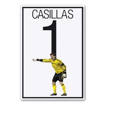 iker casillas poster - real madrid - spain soccer poster- iker casillas print - unframed soccer poster - real madrid art