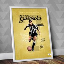 garrincha / garrincha, the angel with bent legs / botafogo fr / illustration poster print