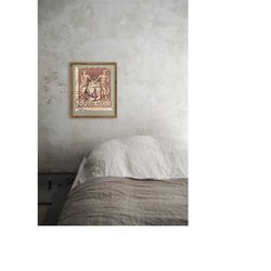 france stamp fine art print vintage poster, philately postage, gift ideas, wall hangings framed, home decor