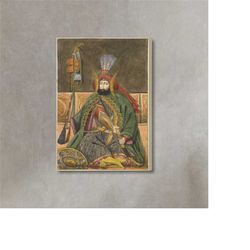 IV. Murad Portrait Photo Print Canvas, The Sultans Of Ottoman Empire, Timurid Empire Portrait Canvas, Historical Paintin