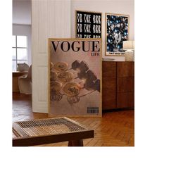 drinks vogue magazine poster, retro bar cart wall art, trippy wall art, retro newspaper poster, 70s wall art, trendy psy