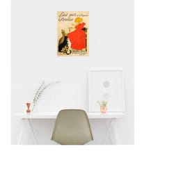 lait pur strilis de la vingeanne poster print a5 a2 vintage retro french milk advert wall art cat animal decor