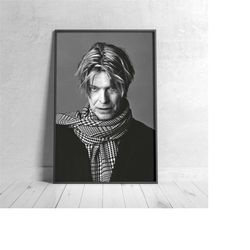 david bowie poster, ziggy stardust music canvas wall art, gift idea for rock music fans