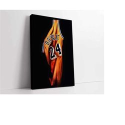 kobe bryant poster, nba lakers canvas wall art print, mamba mentality basketball