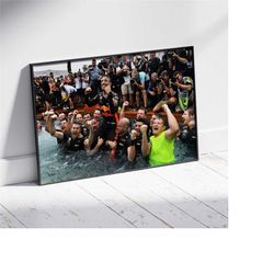 daniel ricciardo poster - formula 1 red bull racing, f1 monaco gp canvas wall art print - gift idea for him