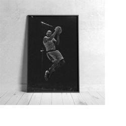 kobe bryant poster, nba lakers canvas wall art print, basketball black mamba mentality
