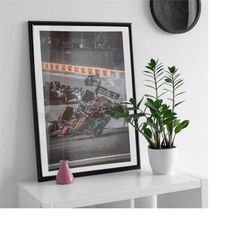 checo perez poster, sergio perez and charles leclerc mexico gp crash poster, red bull racing poster print - f1 canvas wa