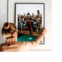 daniel ricciardo poster print - formula 1 f1 monaco gp print - red bull racing canvas wall art - gift idea for him - mot