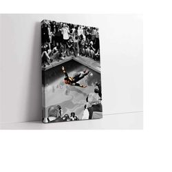 formula 1 daniel ricciardo monaco gp pool jump canvas wall art - red bull racing f1 poster print - sports fan gift idea