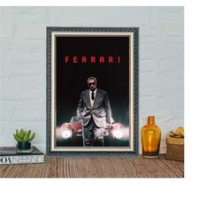 ferrari movie poster, ferrari (2023) classic movie poster, high quality canvas cloth poster
