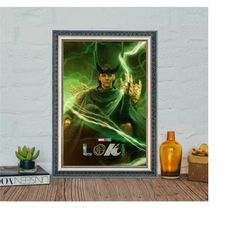 loki 2 movie poster, loki classic movie poster, tom hiddleston vintage canvas cloth photo print