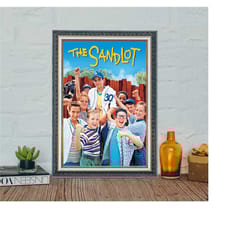the sandlot movie poster, the sandlot classic vintage movie poster, canvas cloth poster