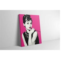 Audrey Hepburn Canvas Art - Audrey Hepburn Poster - Audrey Hepburn Portrait Photo Print - Audrey Hepburn Artwork - Hepbu