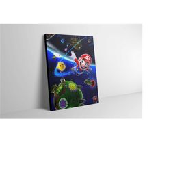 super mario canvas wall art - super mario poster - super mario print - super mario artwork - super mario painting - mari