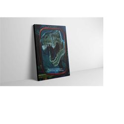 jurassic park movie poster canvas print - jurassic park wall art - jurassic park wall decor painting - jurassic park gif
